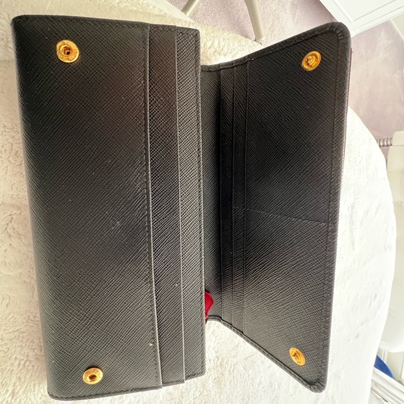 Prada Robot Saffiano Leather Wallet, Black Pattern - Picture 3 of 4